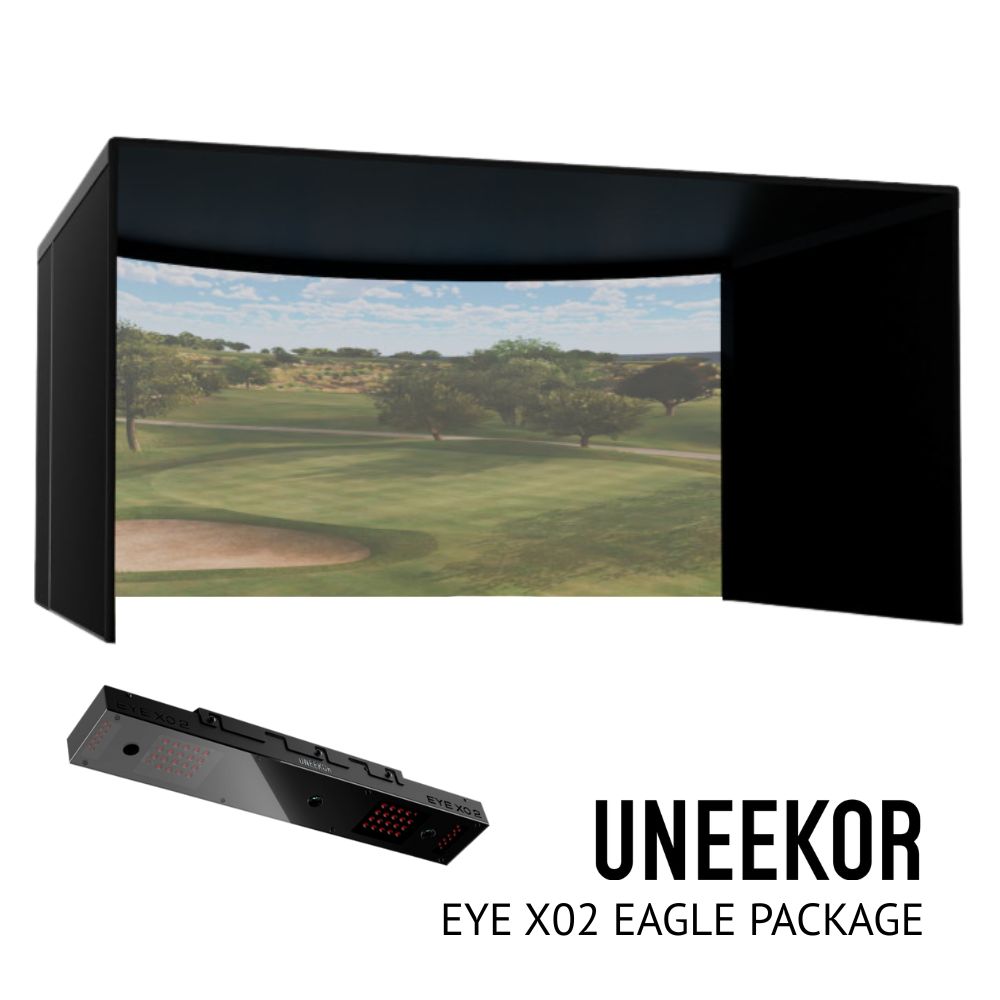 Uneekor Eye XO2 Curved Golf Simulator Package | Premium Curved ...