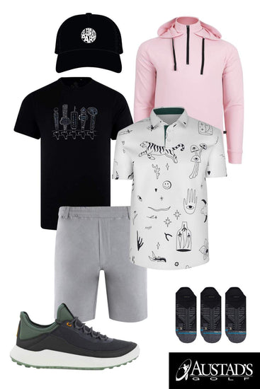 Swannies Men's Flamingo Fun Golf Outfit 2023
