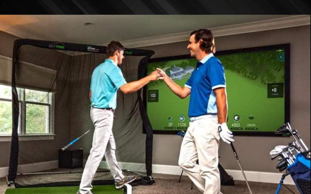 What kind of software and games are available for golf simulators?