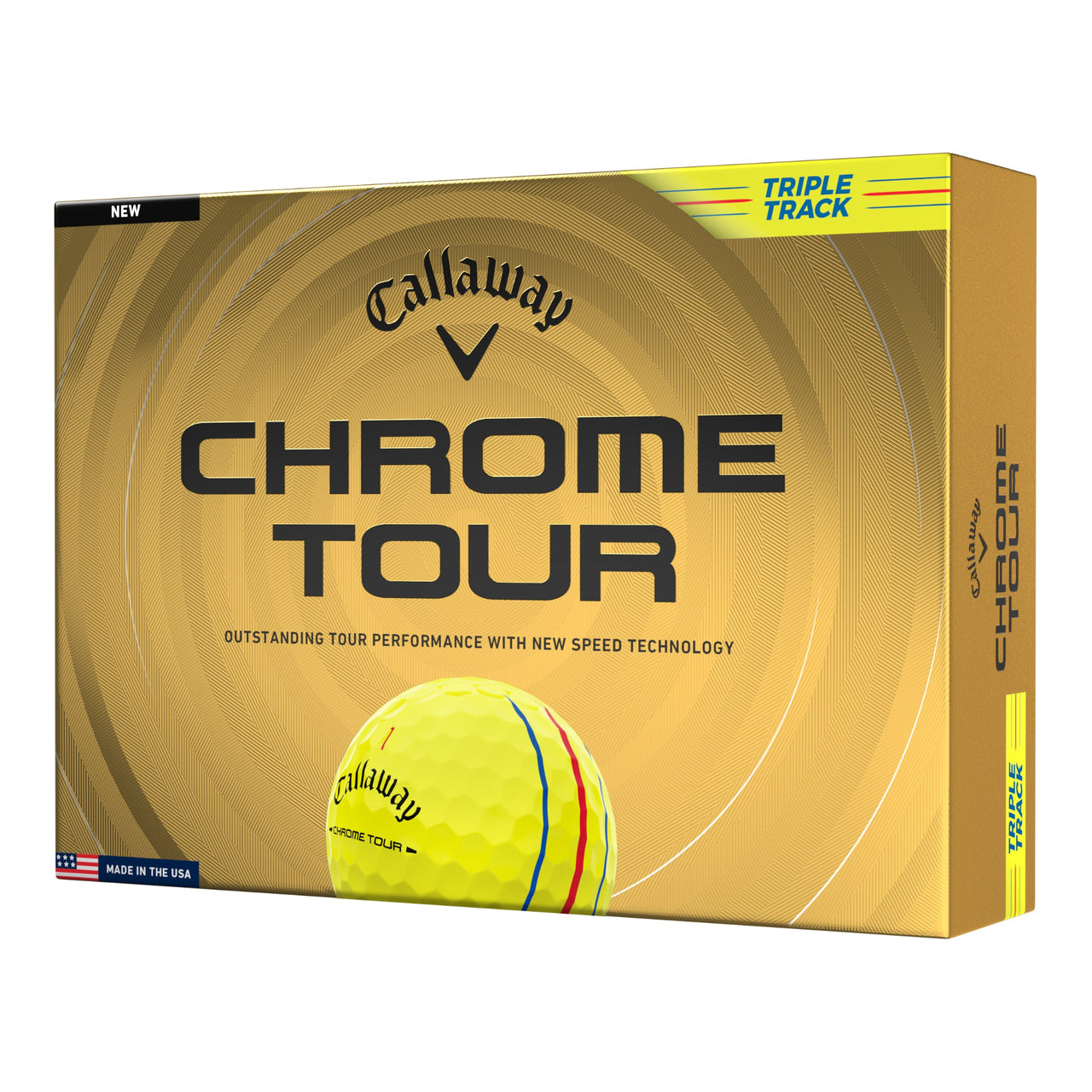 Callaway Chrome Tour golf ball packaging on a white background
