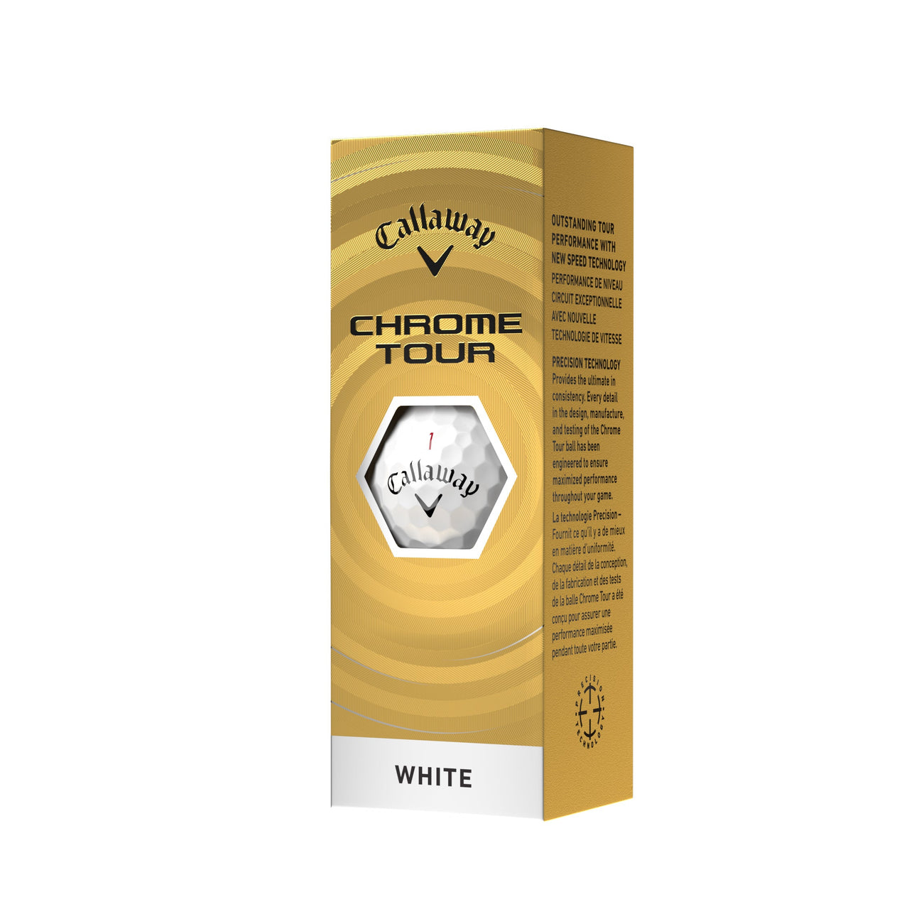 Callaway Chrome Tour golf ball packaging on a white background
