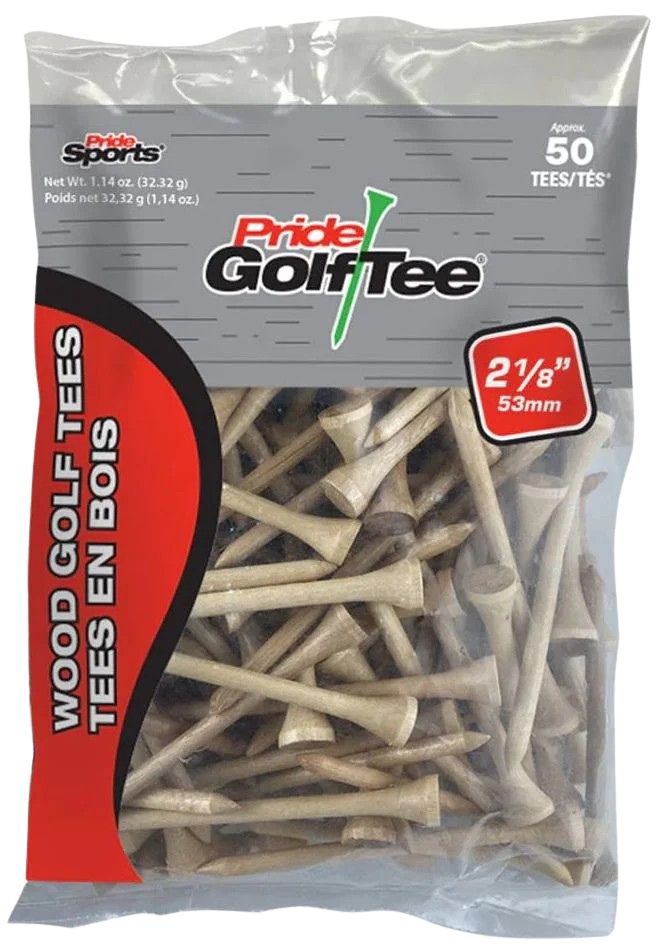 Pride Sports Wood Tees - 2 1/8 Inch 50 Count