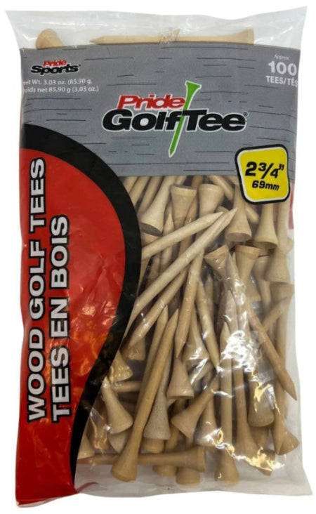 Pride Sports Wood Tees - 2 3/4 Inch 100 Count