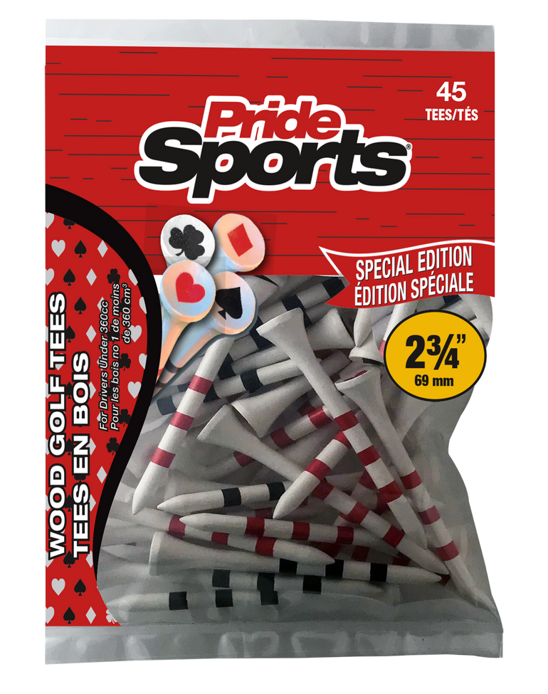 Pride Sports Playing Card Tees - 2 3/4 Inch 45 Count