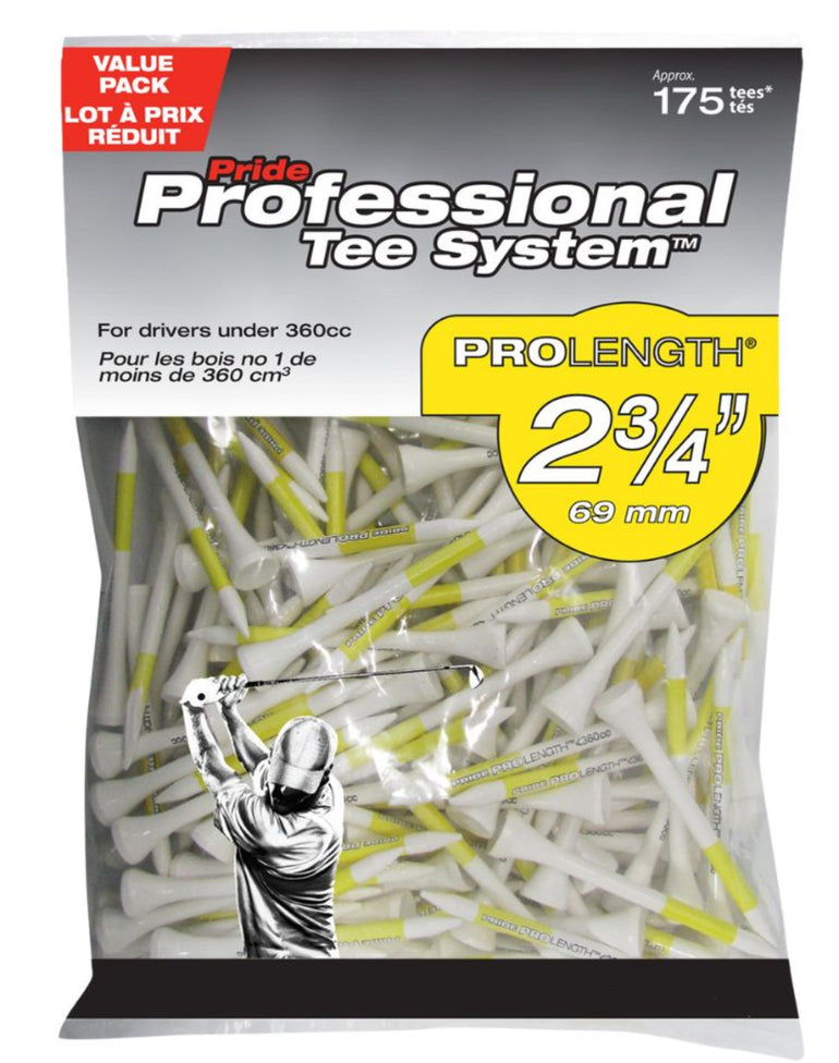 Pride Sports PTS Golf Tees - Pro Length 2 3/4 Inch 175 Count