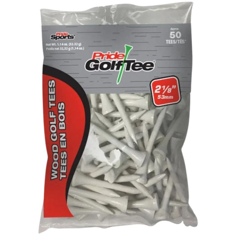 Pride Sports Wood Tees - 2 1/8 Inch 50 Count
