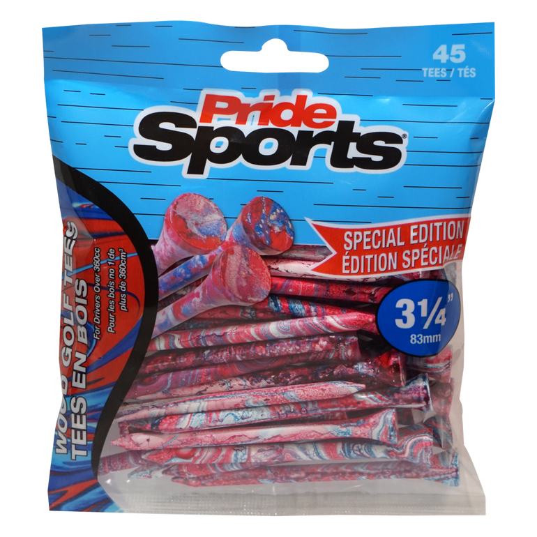 Pride Sports Paint Splatter Golf Tees - 3 1/4 Inch 45 Count
