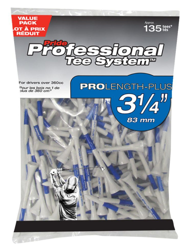 Pride Sports PTS Golf Tees - Pro Length 3 1/4 Inch 135 Count