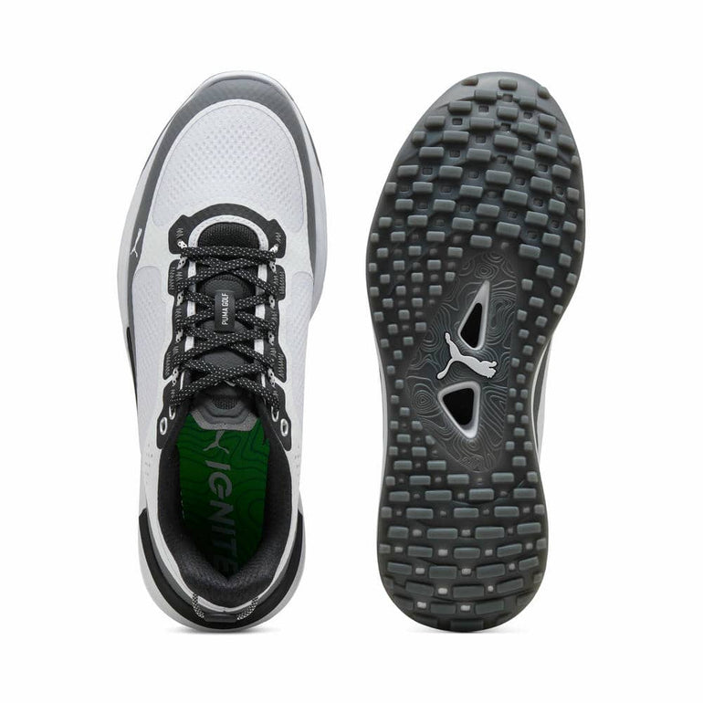 Puma Men's Ignite Elevate X Spikeless Golf Shoe - Puma White/Slate Sky/Puma Black