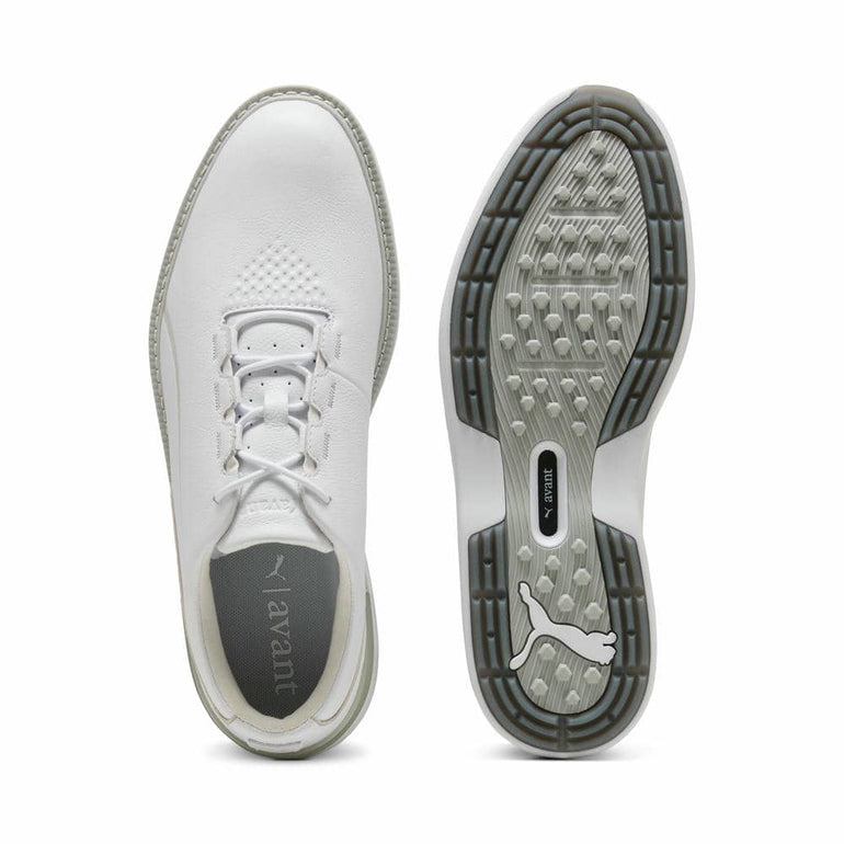 Puma Men's Avant 2.0 FS Spikeless Golf Shoe - Puma White/Ash Gray/Slate Sky