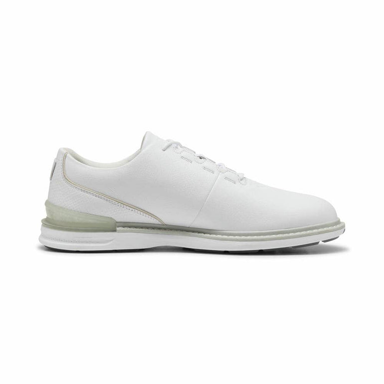 Puma Men's Avant 2.0 FS Spikeless Golf Shoe - Puma White/Ash Gray/Slate Sky