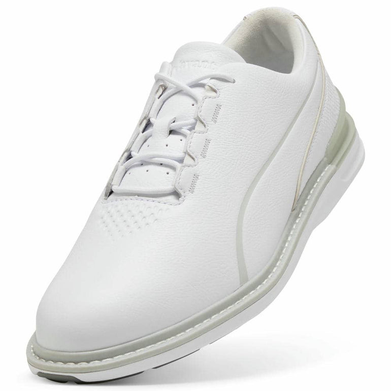 Puma Men's Avant 2.0 FS Spikeless Golf Shoe - Puma White/Ash Gray/Slate Sky