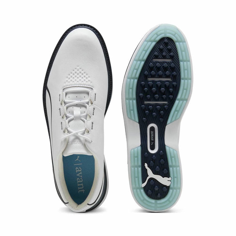 Puma Men's Avant 2.0 FS Spikeless Golf Shoe - Puma White/Deep Navy/Spring Blue