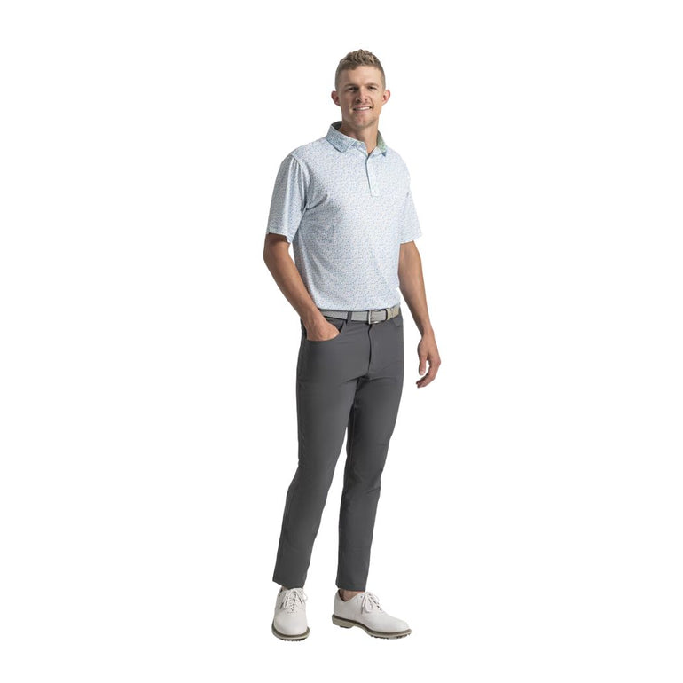 FootJoy Men's Surfs Up Print Polo - Deep Reef/White