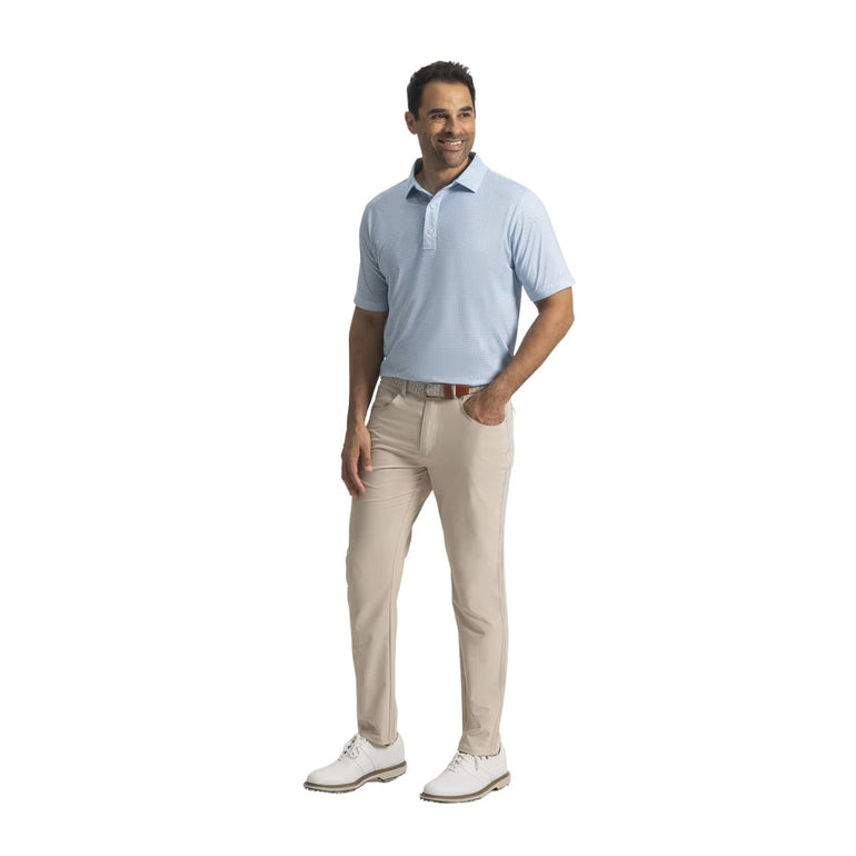 FootJoy Men's Nautical Print Polo - Blue Reef/Deep Reef