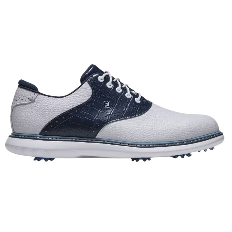 FootJoy Men's Traditions Golf Shoe - White/Peacoat/Marine 57981