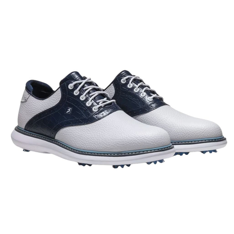 FootJoy Men's Traditions Golf Shoe - White/Peacoat/Marine 57981