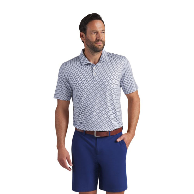 Puma Men's Mattr Clover Polo - Warm White/Blue Jewel