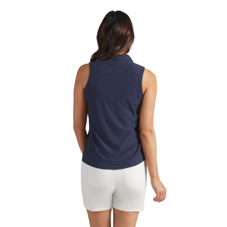 Puma Women's Check Jacquard Sleeveless Polo