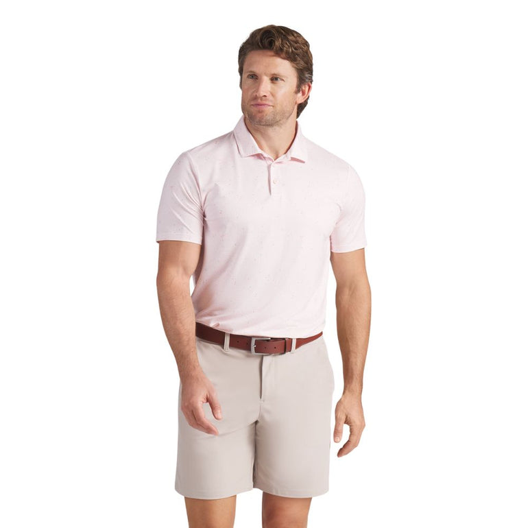 Puma Men's Cloud Posy Polo - Rose Blossom/Team Light Blue