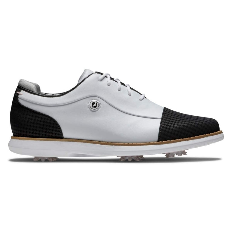 FootJoy Women's Traditions White/Black Golf Shoe - Previous Season Style 97912