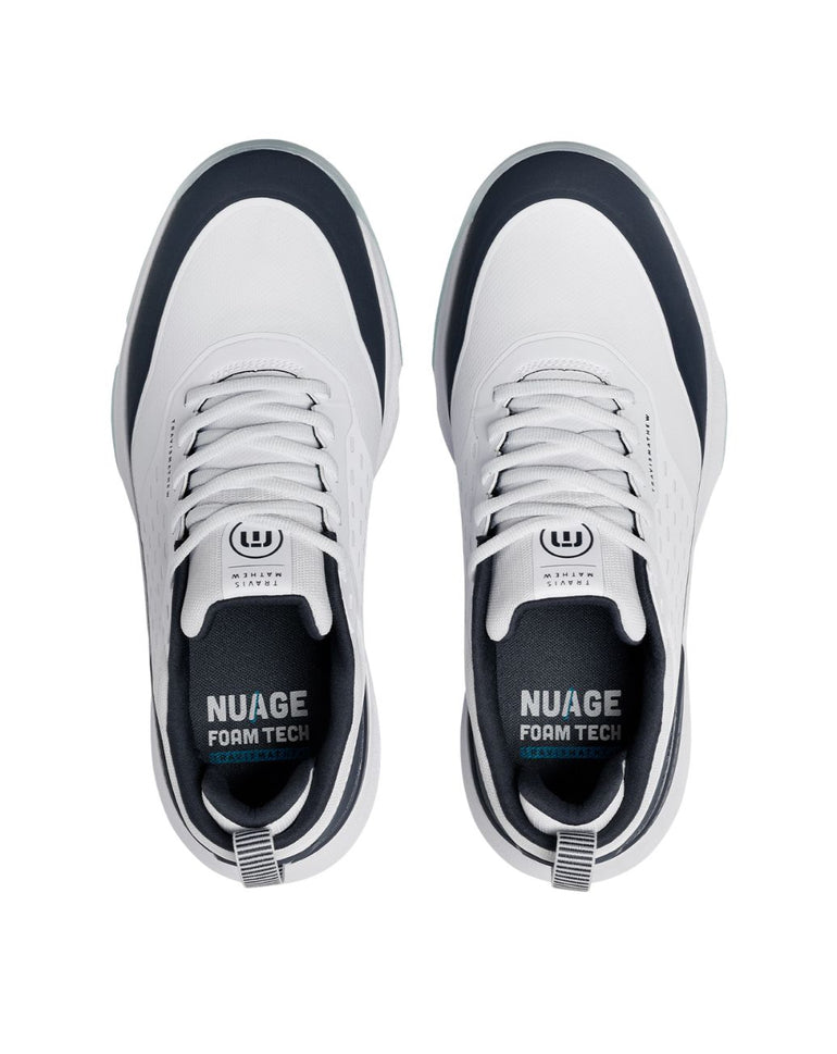 TravisMathew Men's Nuage Mega Golf Shoe - Cool White/Total Eclipse