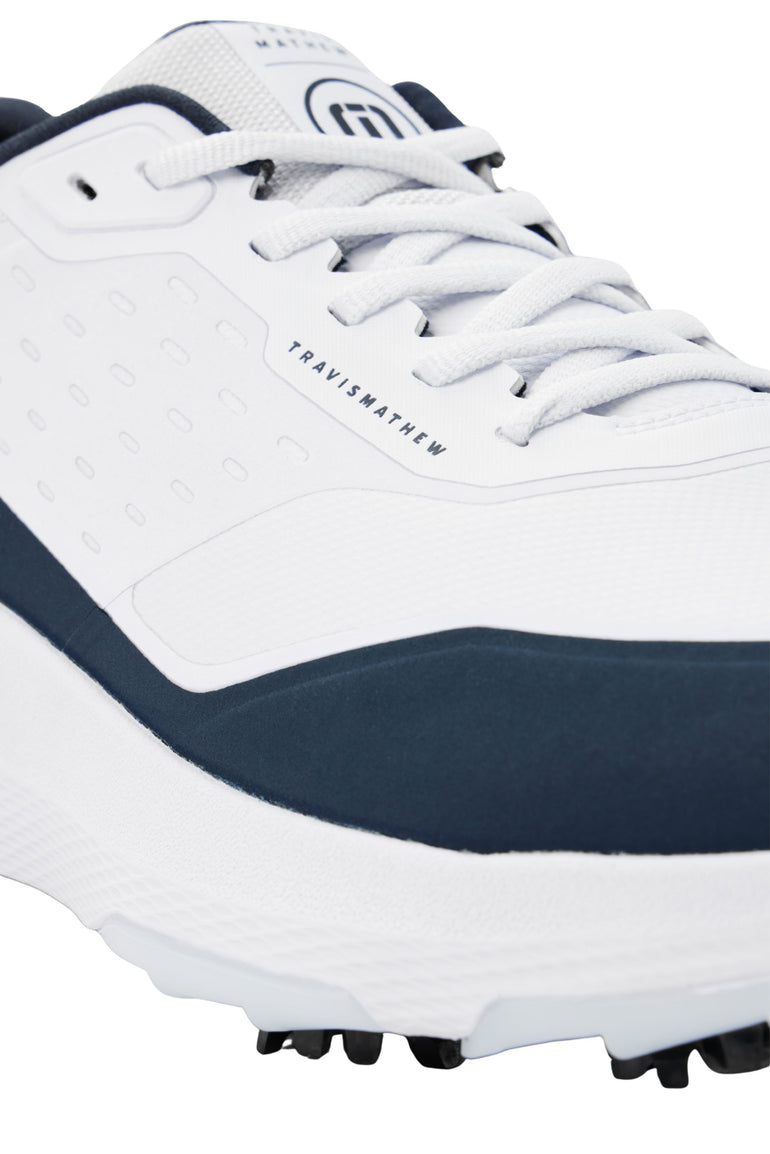 TravisMathew Men's Nuage Mega Golf Shoe - Cool White/Total Eclipse