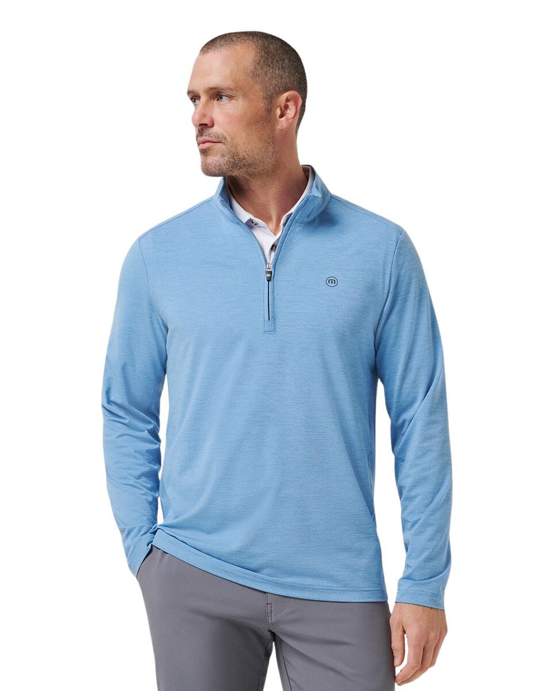 TravisMathew Men's Heather Pro Quarter Zip Pullover 26