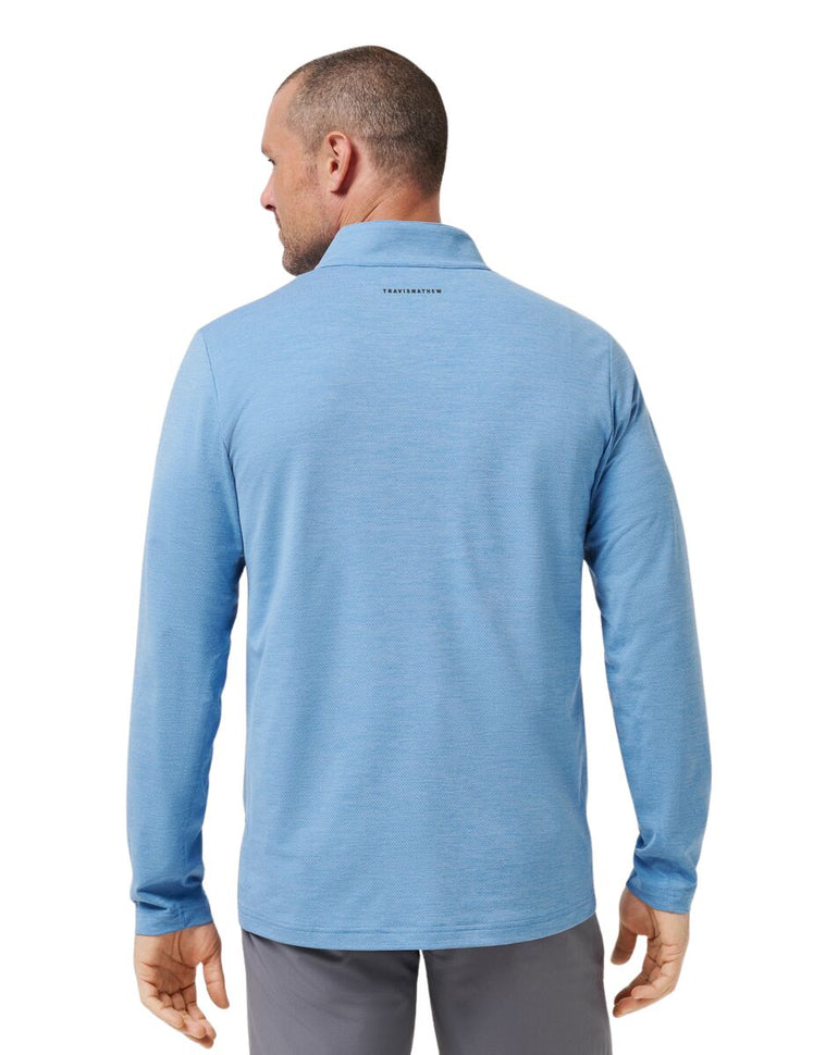 TravisMathew Men's Heather Pro Quarter Zip Pullover 26