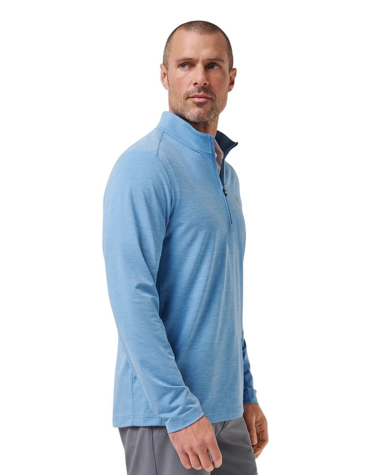 TravisMathew Men's Heather Pro Quarter Zip Pullover 26