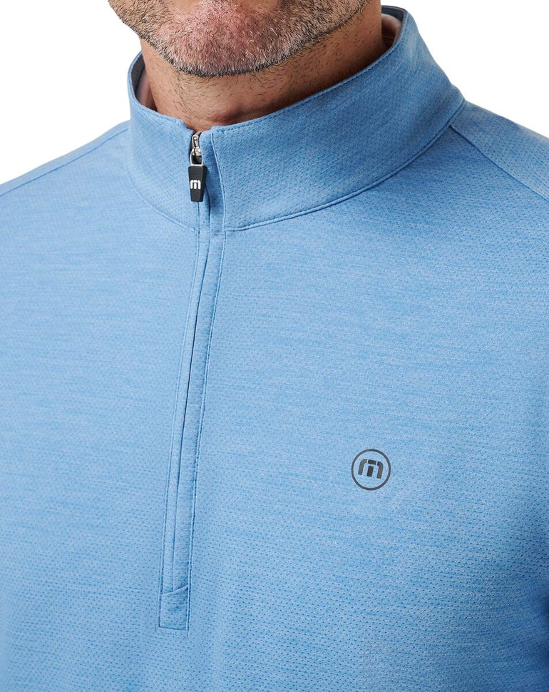 TravisMathew Men's Heather Pro Quarter Zip Pullover 26