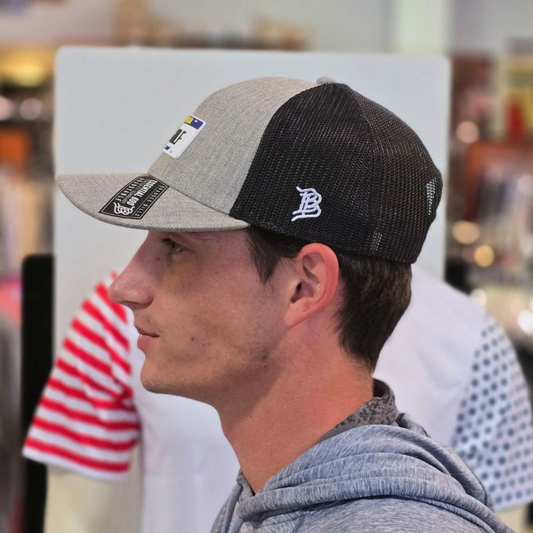 Branded Bills Nebraska Golf Plate Snapback Trucker Hat