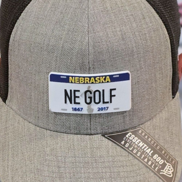 Branded Bills Nebraska Golf Plate Snapback Trucker Hat