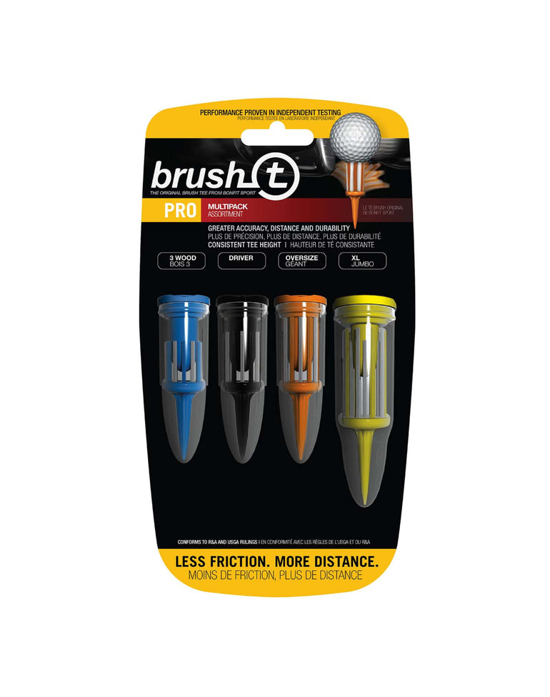 Brush-T Golf Tees - 4 Count Combo Pack