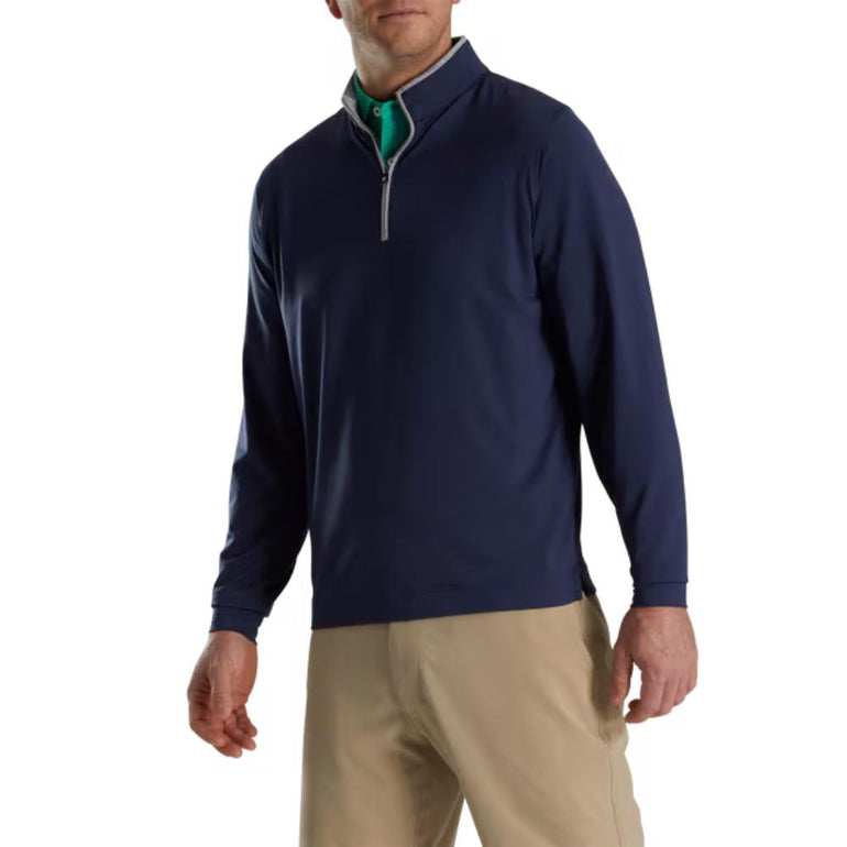FootJoy Men's Lightweight Solid Mid-Layer Navy Pullover 25