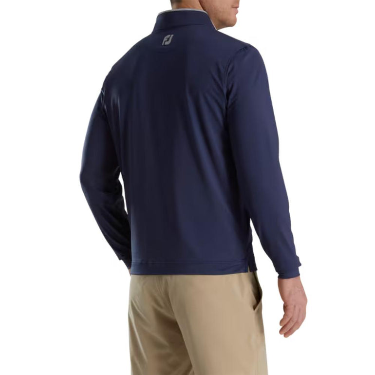 FootJoy Men's Lightweight Solid Mid-Layer Navy Pullover 25