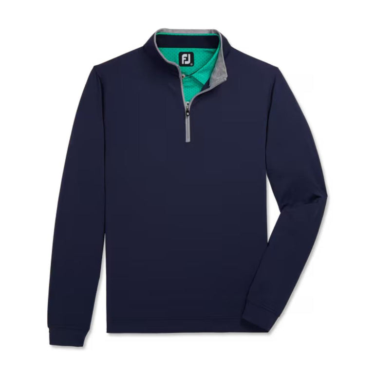 FootJoy Men's Lightweight Solid Mid-Layer Navy Pullover 25