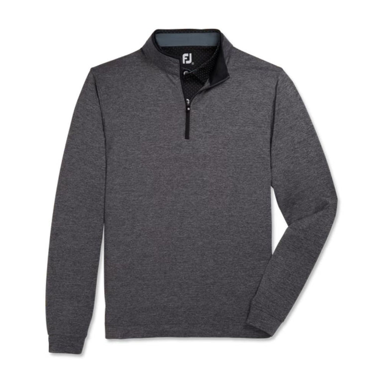 FootJoy Men's Lightweight Solid Mid-Layer Heather Grey Pullover 25