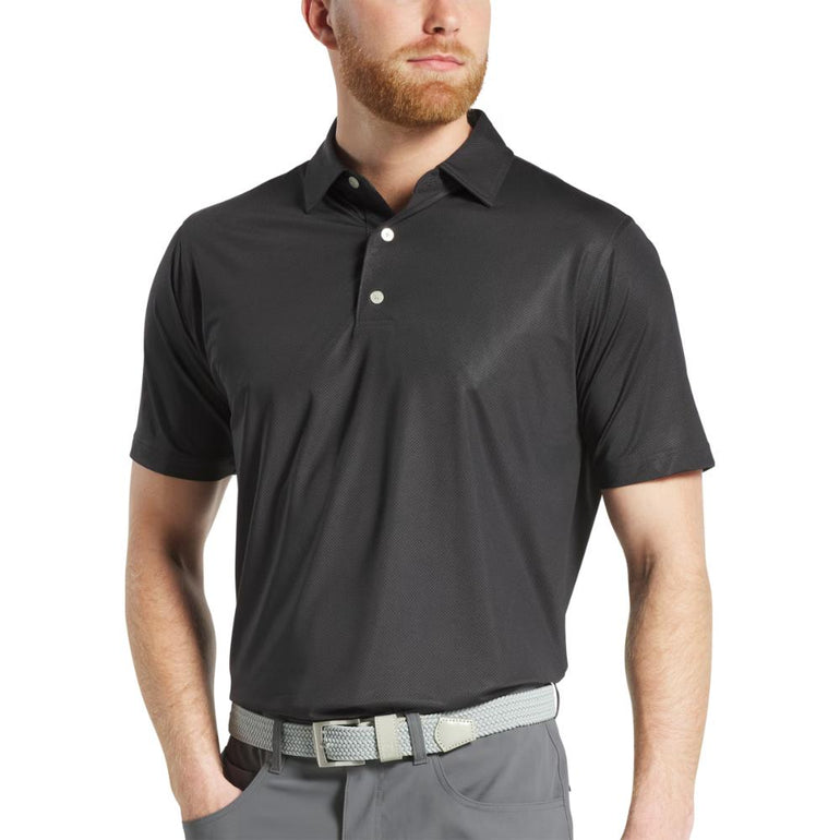 FootJoy Men's Tonal Dot Black Polo 25