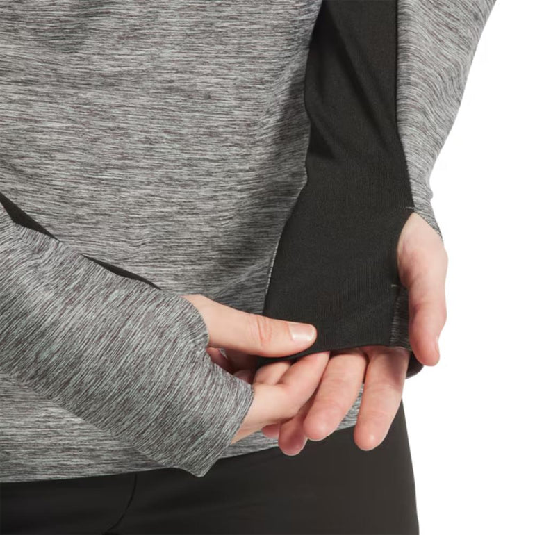 FootJoy Women's Space Dye 1/4 Zip Black Pullover 25