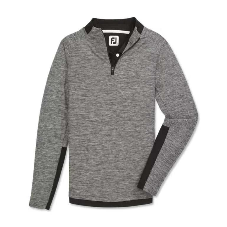 FootJoy Women's Space Dye 1/4 Zip Black Pullover 25