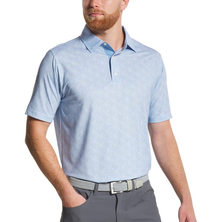 FootJoy Men's Speckle Print Blue Jay Polo 25