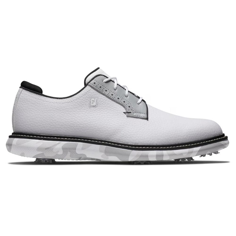 FootJoy Men's Traditions Blucher Golf Shoes - White/Grey Camo 57953