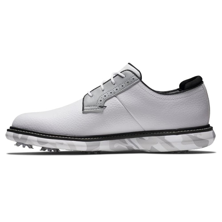 FootJoy Men's Traditions Blucher Golf Shoes - White/Grey Camo 57953