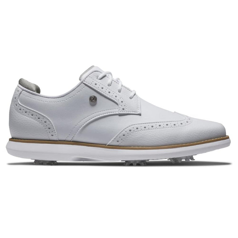 FootJoy Women's Traditions Wing Tip Golf Shoes - White 97931