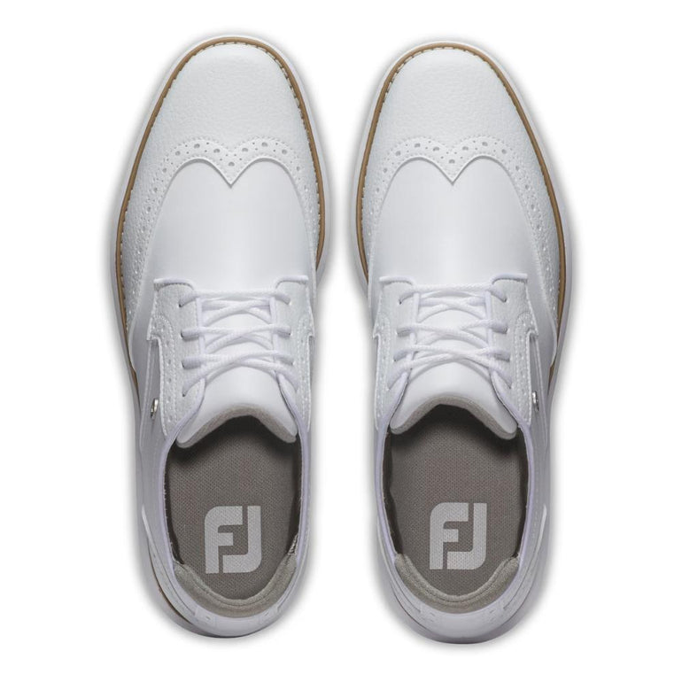 FootJoy Women's Traditions Wing Tip Golf Shoes - White 97931