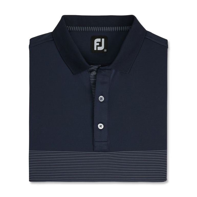 FootJoy Men's Engineer Pin Stripe Polo - Navy/White