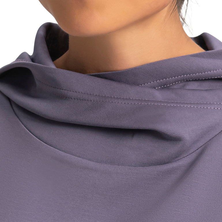 FootJoy Women's Cowl Neck Hoodie - Dusty Violet