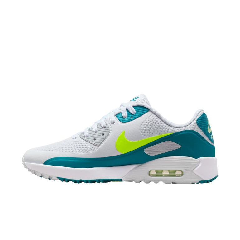 Nike Air Max 90 G Spikeless Golf Shoe - White/Volt/Bright Spruce