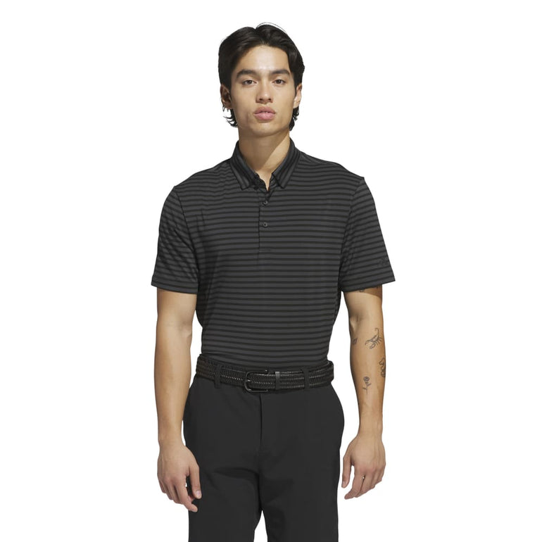 Adidas Men's Ultimate Stripe Polo 25 - Black/Carbon